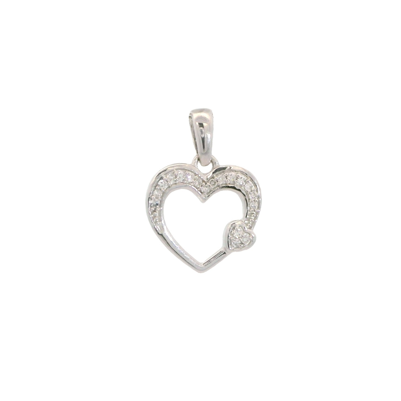 COLGANTE CORAZON y BRILLANTES Cod. B4062/0.04