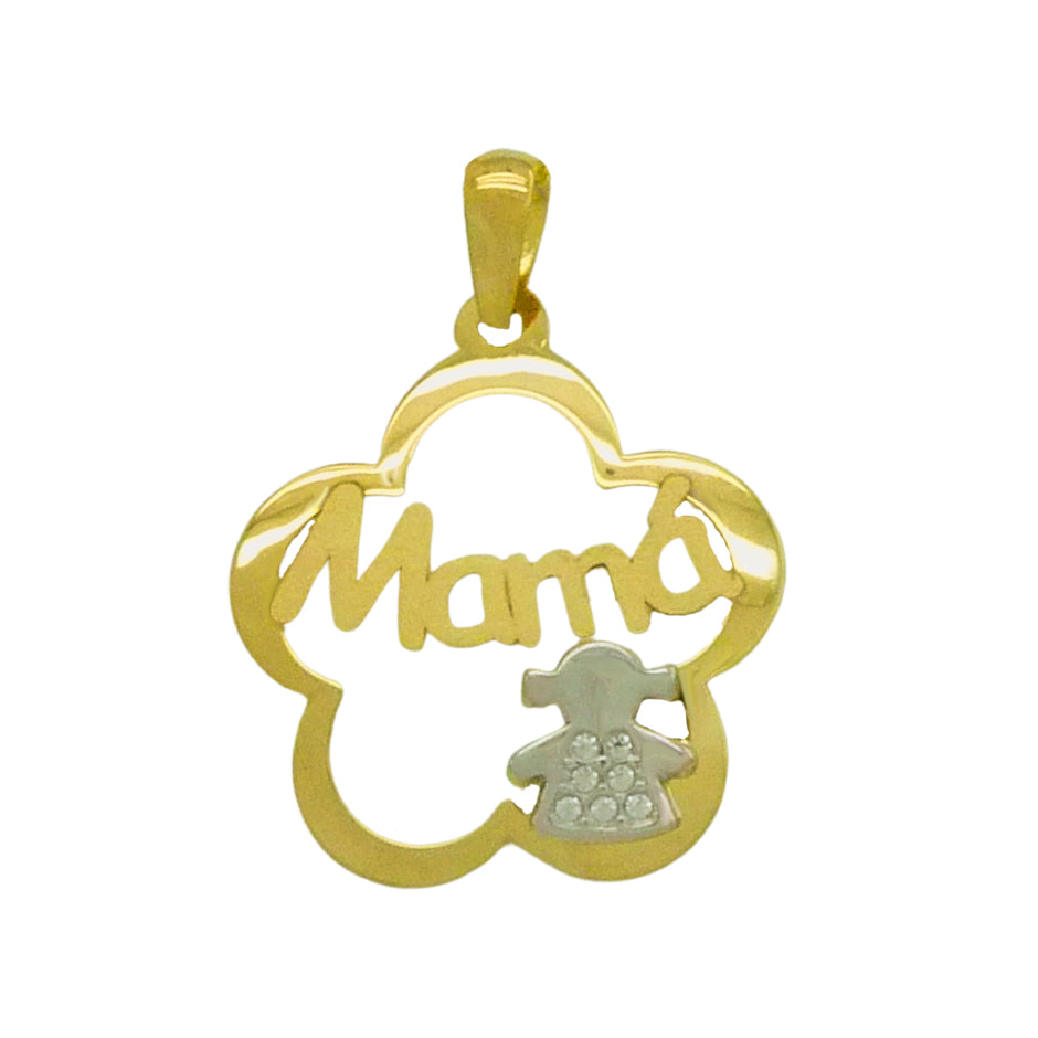 CIONDOLO MAMMA BAMBINA FIORE Cod. 750GR-3123