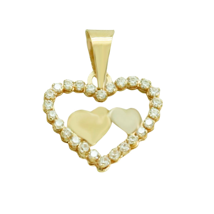 COLGANTE DOBLE CORAZÓN Cod. 750GR-4964