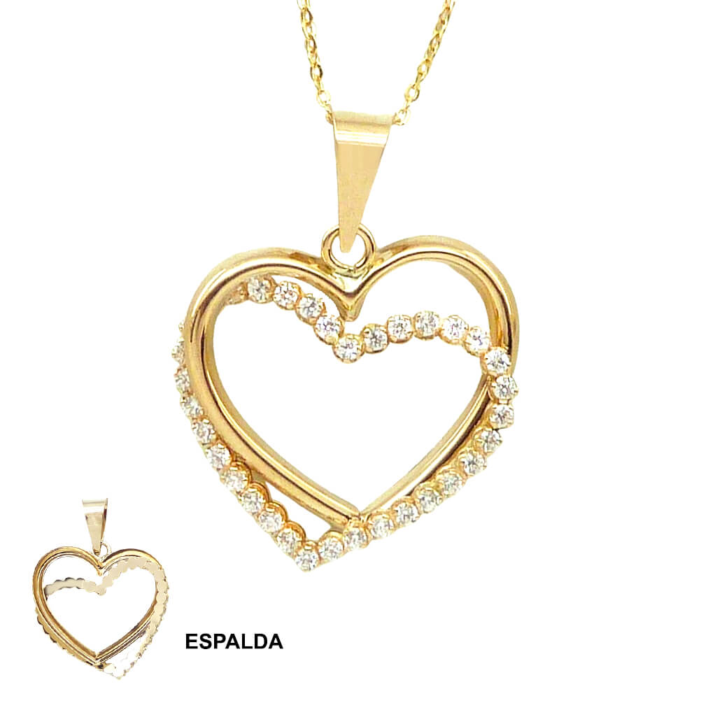 COLGANTE DOBLE CORAZÓN Cod. 750GR-5477