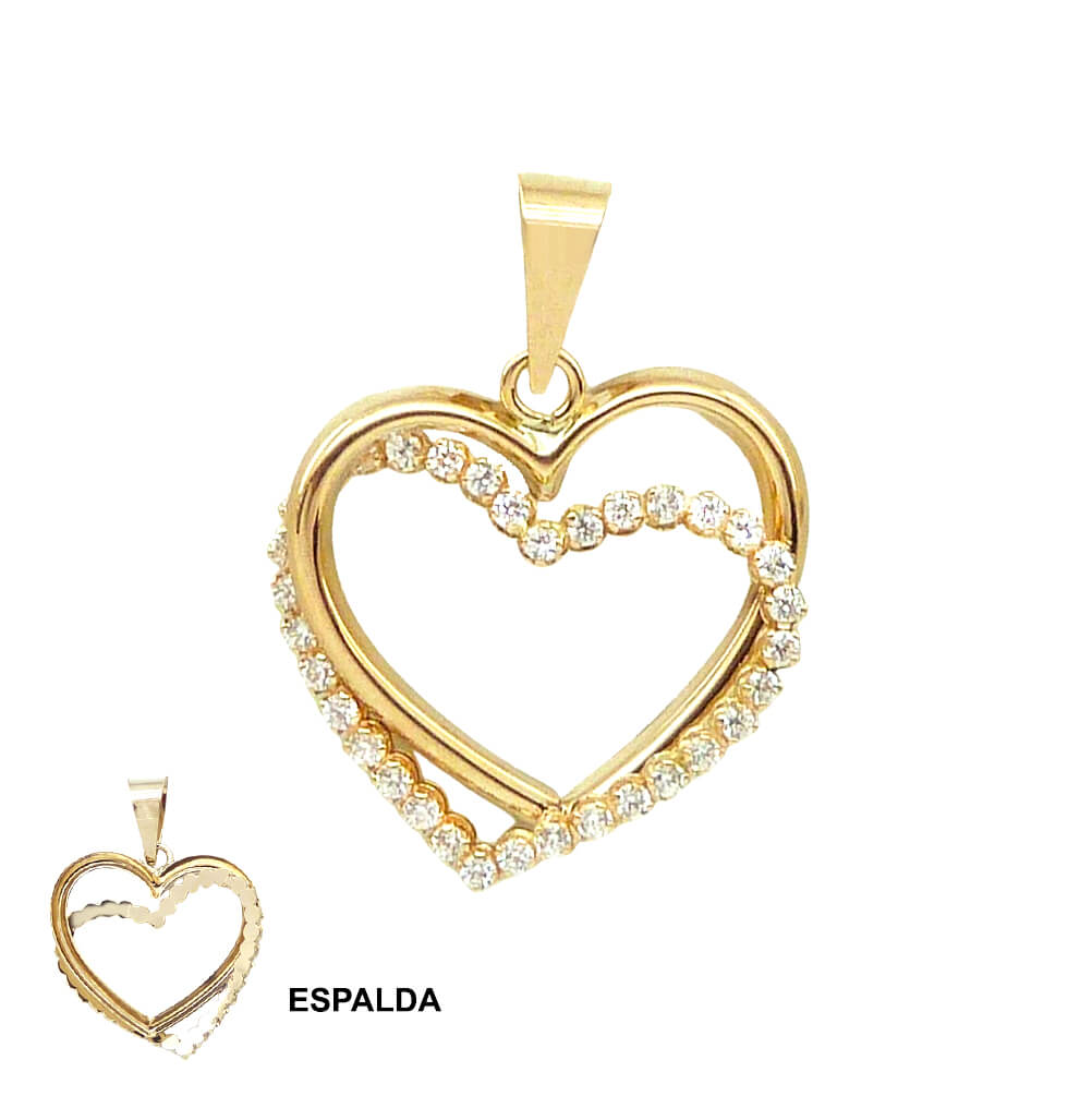 COLGANTE DOBLE CORAZÓN Cod. 750GR-5477