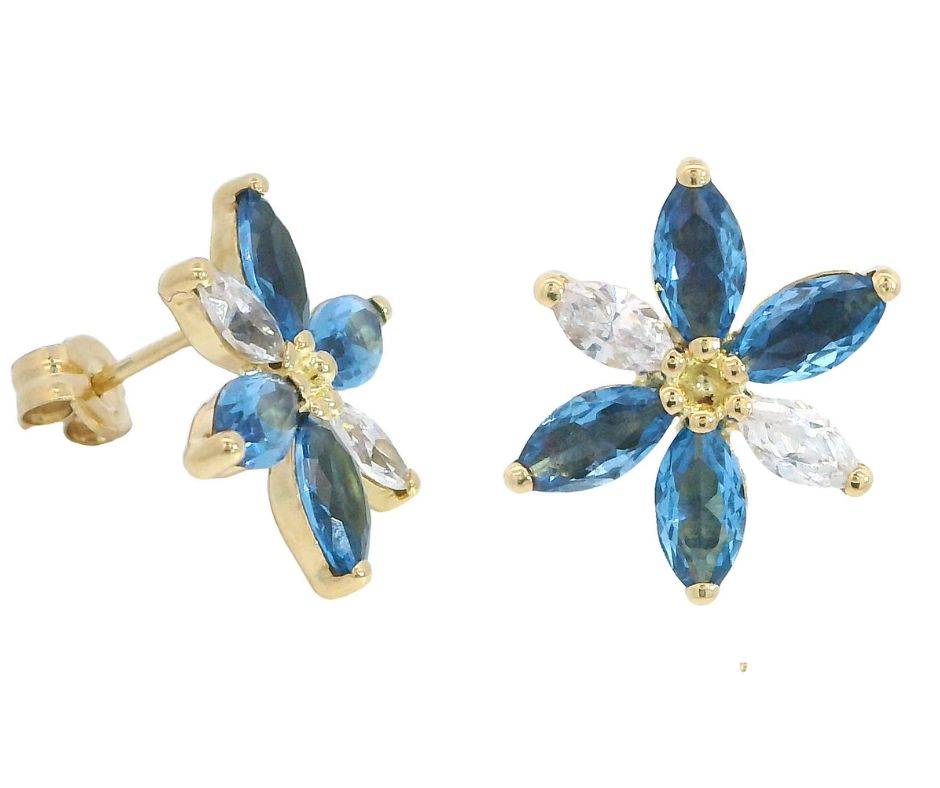 PENDIENTES 6 PETALOS Cod. 750GR-5901A