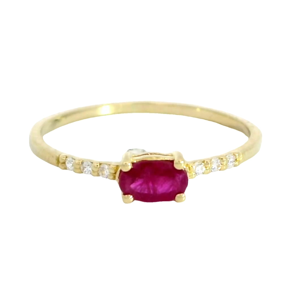 OVAL RUBY RING Cod. 750GR-5966/SR