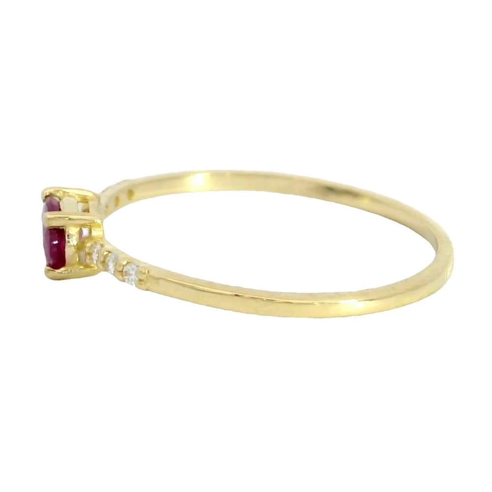 OVAL RUBY RING Cod. 750GR-5966/SR