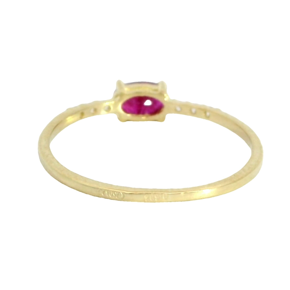 OVAL RUBY RING Cod. 750GR-5966/SR
