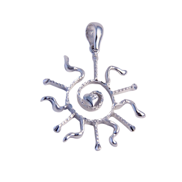 Ciondolo Sole in argento sterling 925