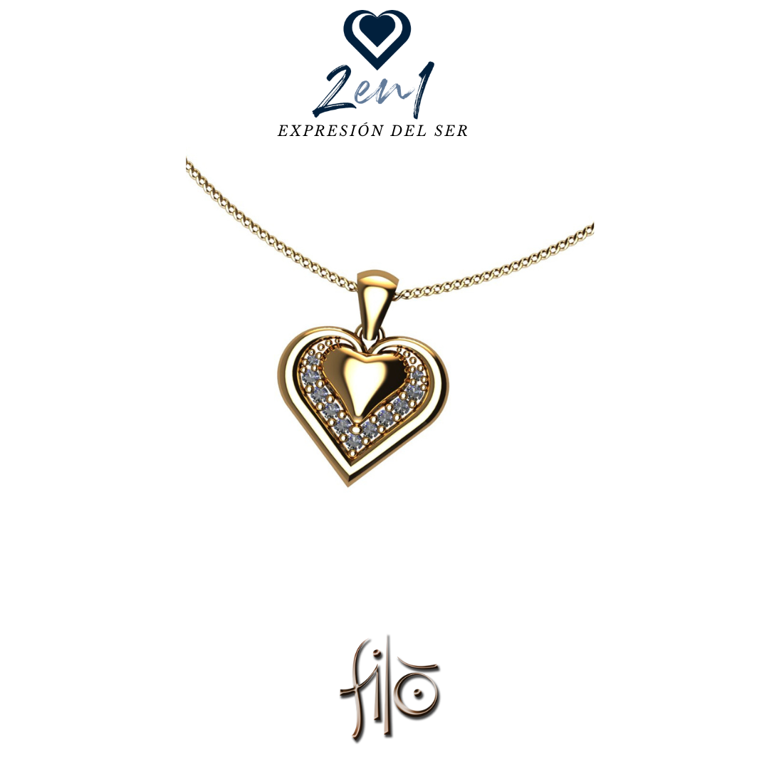 Colgante Union Oro Amarillo y Diamantes