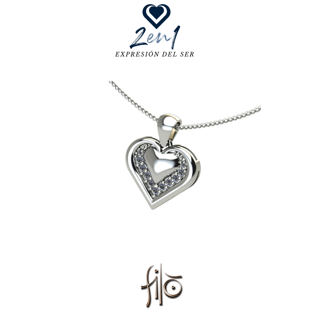 Colgante Union Oro Blanco y Diamantes