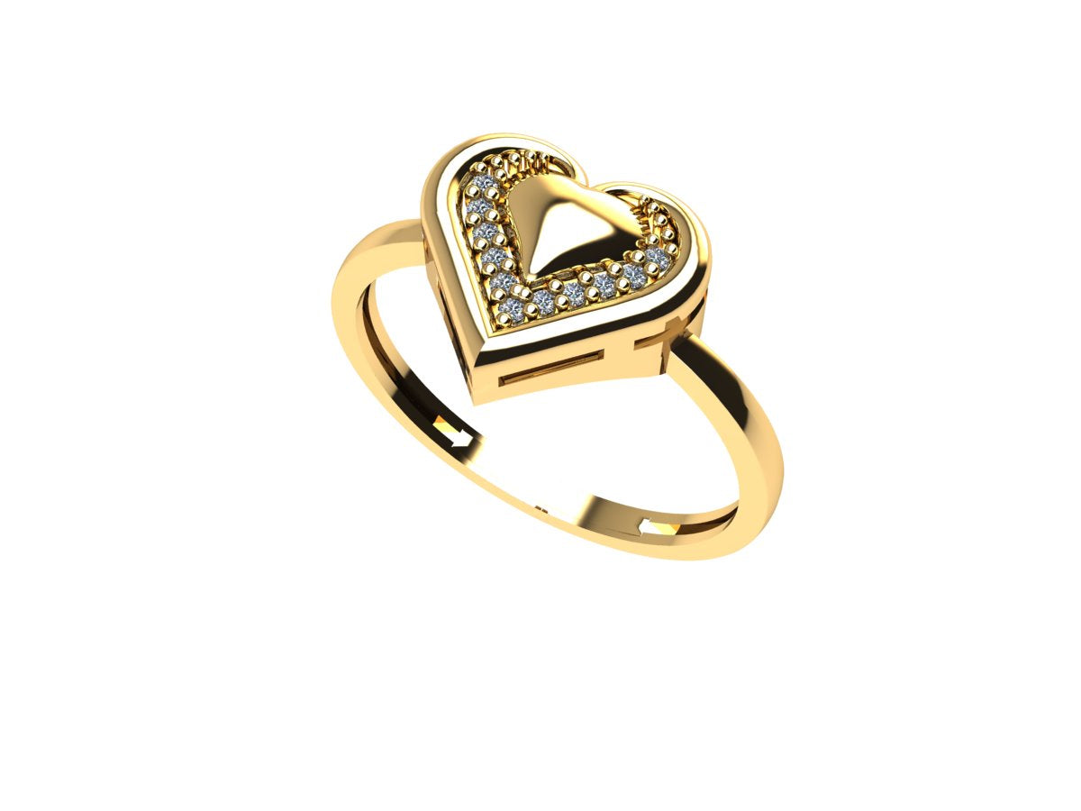 Anello Union in oro giallo e diamanti
