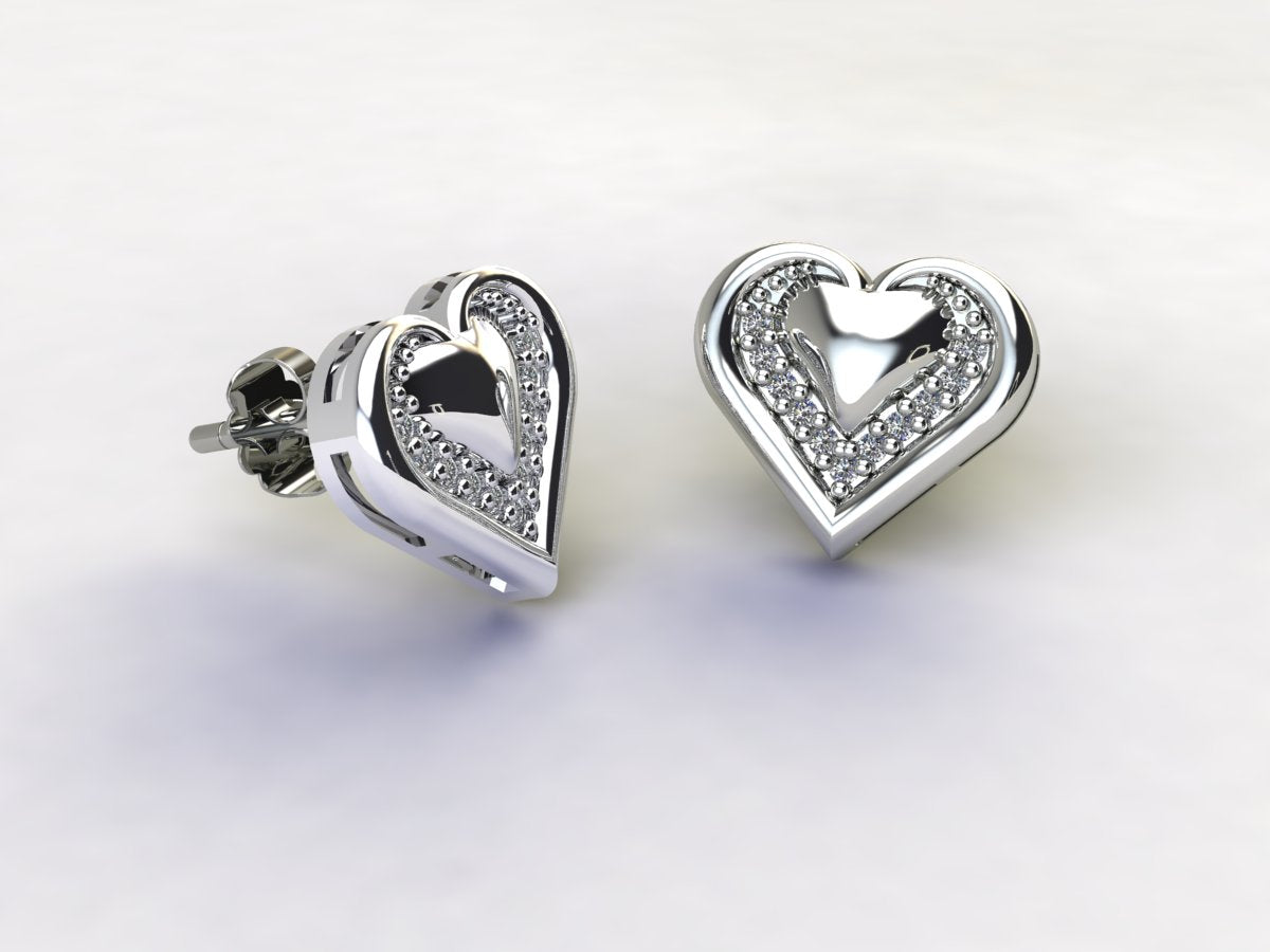 Pendientes Union Oro Blanco y Diamantes