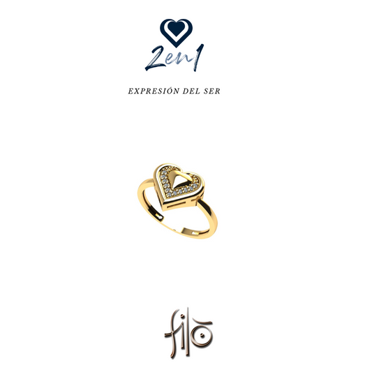 Anello Union in oro giallo e diamanti 