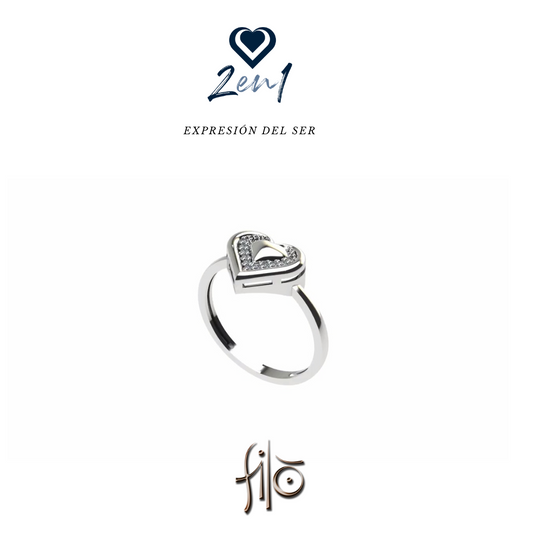 Anello Union in oro bianco e diamanti 