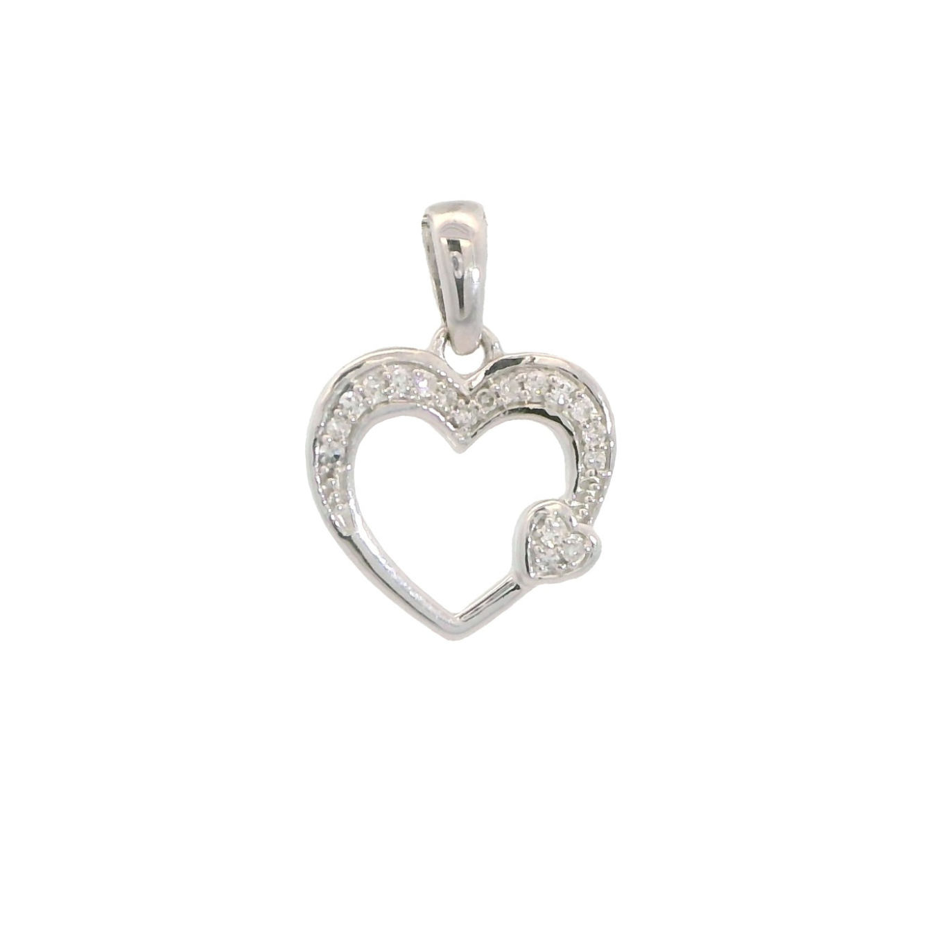 COLGANTE CORAZON y BRILLANTES Cod. B4062/0.04