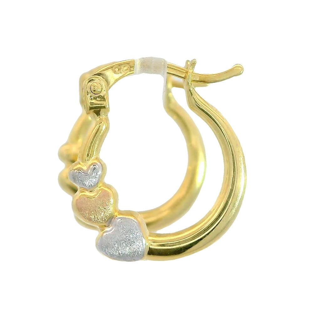 PENDIENTES AROS CORAZÓN Cod. 750GR-00046