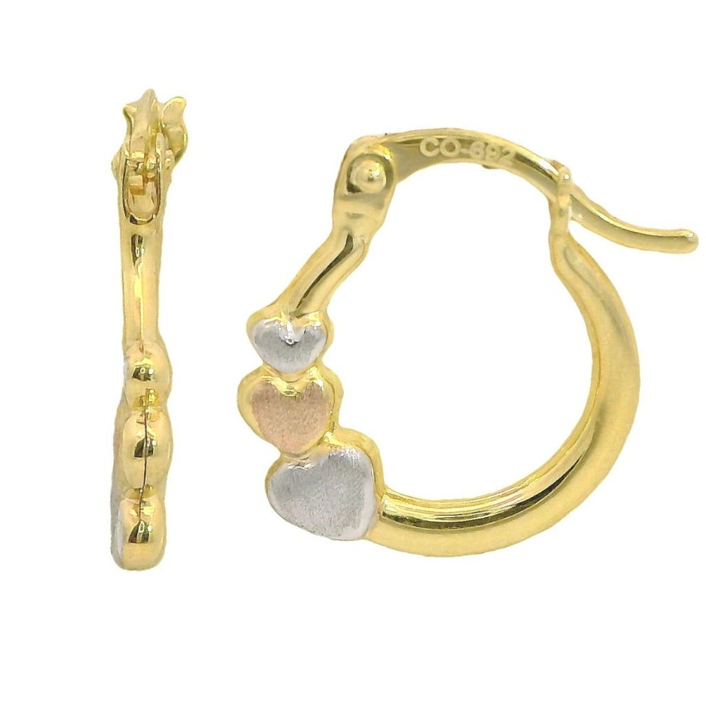 PENDIENTES AROS CORAZÓN Cod. 750GR-00046