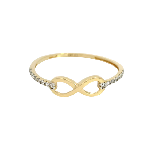 SORTIJA INFINITO CON ZIRCONITAS Cod. 750GR-00058
