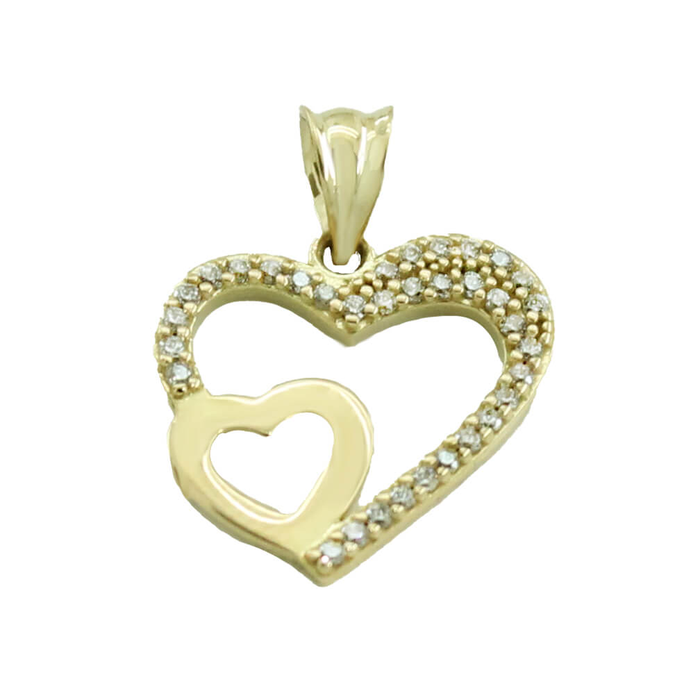 COLGANTE DOBLE CORAZON  Cod. 750GR-4297