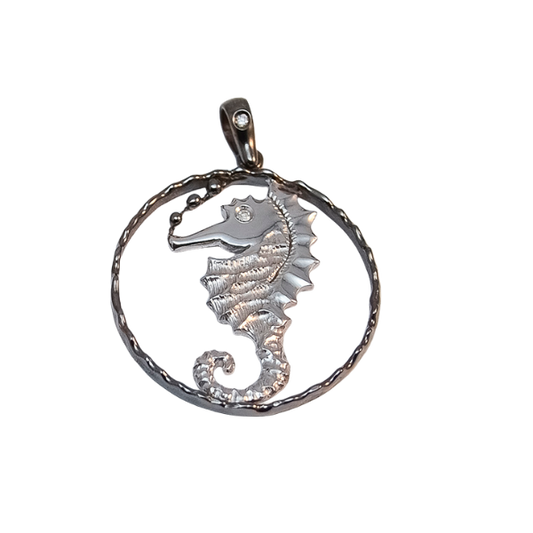 Ciondolo cavalluccio marino in argento sterling 925 