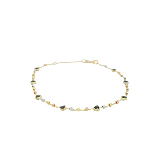 BRACCIALE CUORE CON ZIRCONIA NERA Cod. 00027PU 